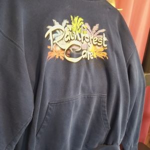 Rainforest café 2xl navy blue hoodie